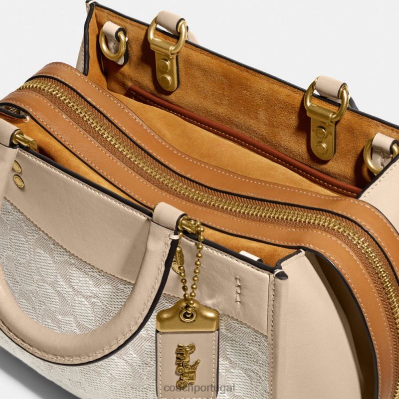 Coach mulheres rogue 25 em jacquard têxtil exclusivo b4/giz marfim multi 6B20P79