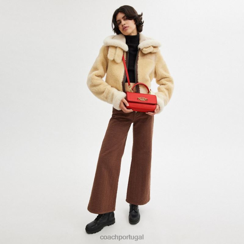 Coach mulheres alça superior harlow b4/esporte vermelho 6B20P227