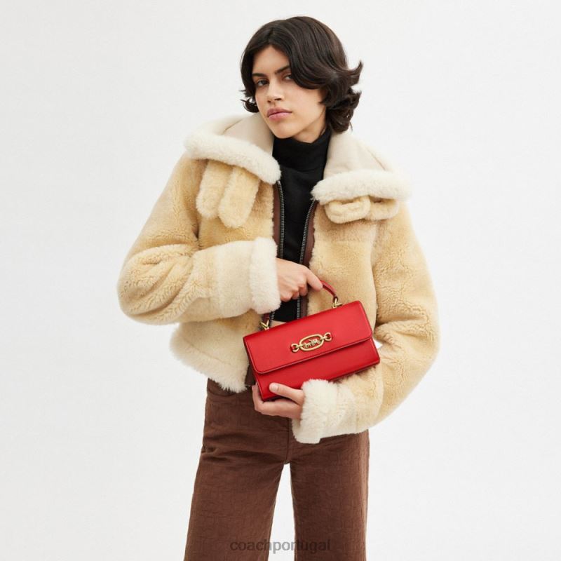 Coach mulheres alça superior harlow b4/esporte vermelho 6B20P227