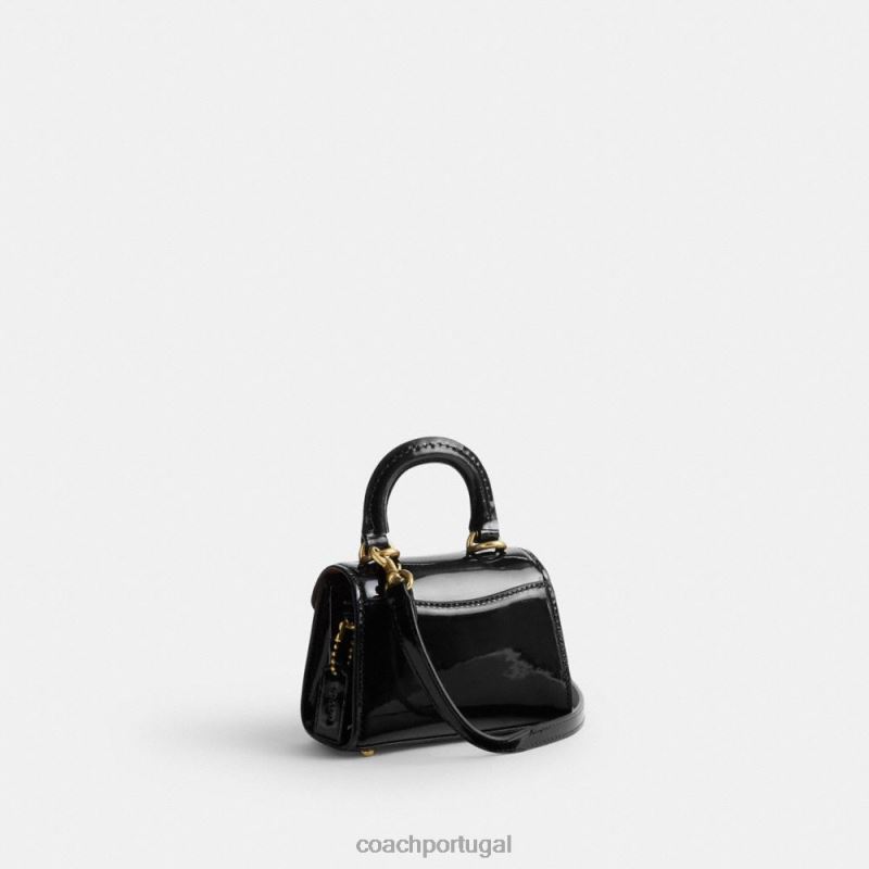 Coach mulheres alça superior sammy 12 em couro exclusivo b4/preto 6B20P212