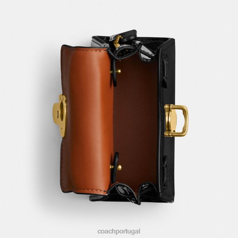 Coach mulheres alça superior sammy 12 em couro exclusivo b4/preto 6B20P212