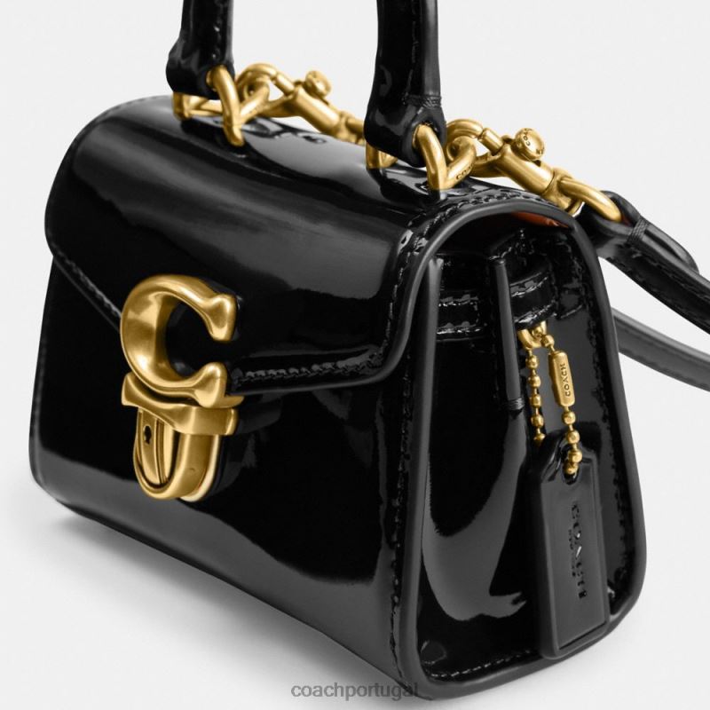 Coach mulheres alça superior sammy 12 em couro exclusivo b4/preto 6B20P212