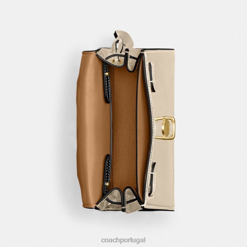 Coach mulheres alça superior sammy 21 em prata metálica b4/ouro 6B20P209