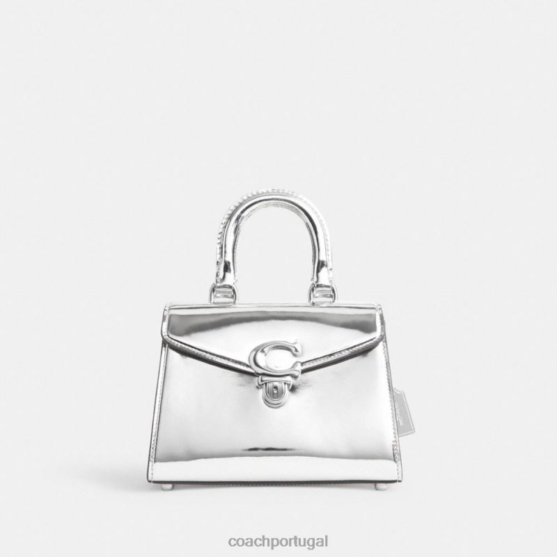 Coach mulheres alça superior sammy 21 em prata metálica lh/prata 6B20P230