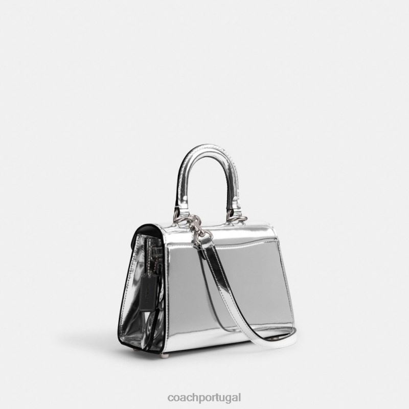 Coach mulheres alça superior sammy 21 em prata metálica lh/prata 6B20P230
