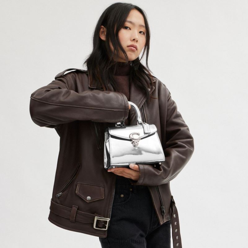 Coach mulheres alça superior sammy 21 em prata metálica lh/prata 6B20P230