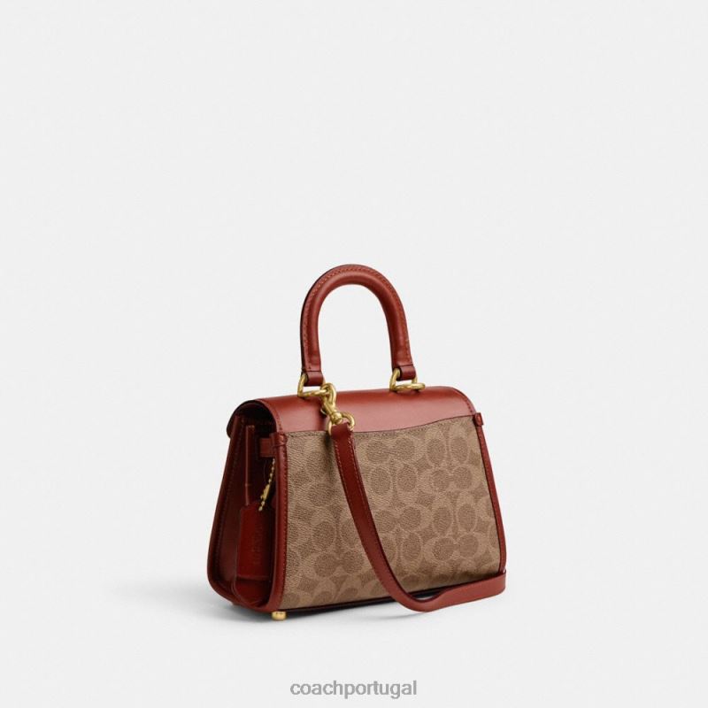 Coach mulheres alça superior sammy 21 em tela exclusiva b4/ferrugem bronzeada 6B20P246