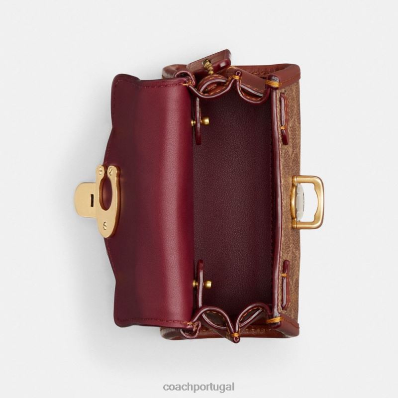 Coach mulheres alça superior sammy em tela exclusiva b4/ferrugem bronzeada 6B20P210