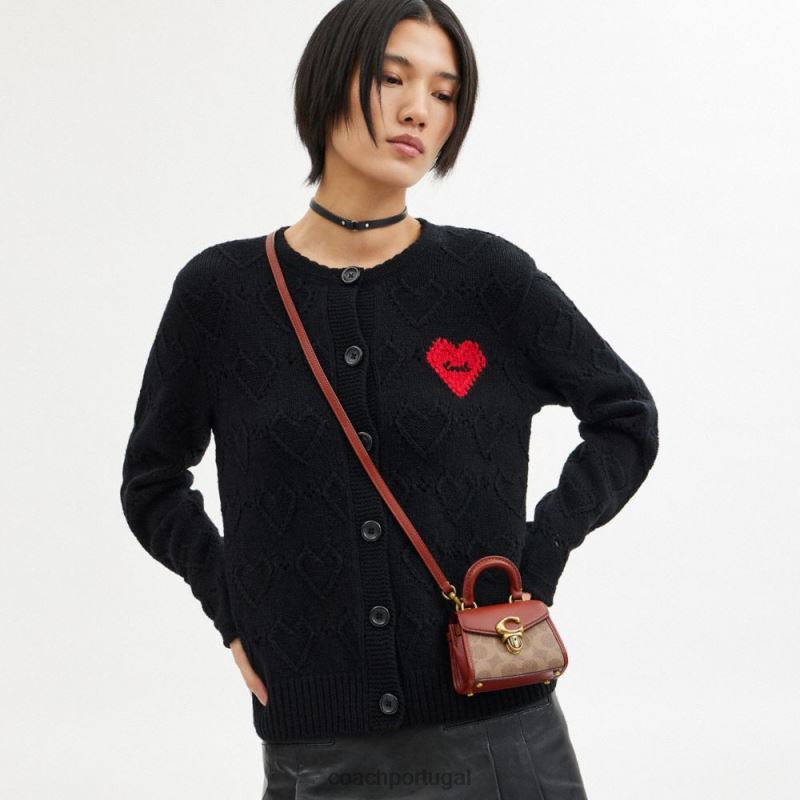 Coach mulheres alça superior sammy em tela exclusiva b4/ferrugem bronzeada 6B20P210