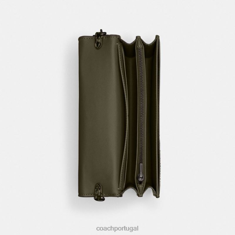 Coach mulheres bea crossbody em pele de cobra v5/verde exército 6B20P222