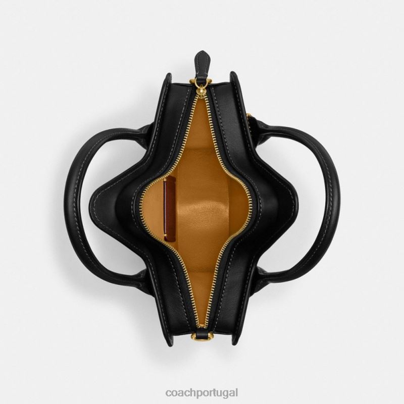 Coach mulheres bolsa estrela em couro regenerativo b4/preto 6B20P208