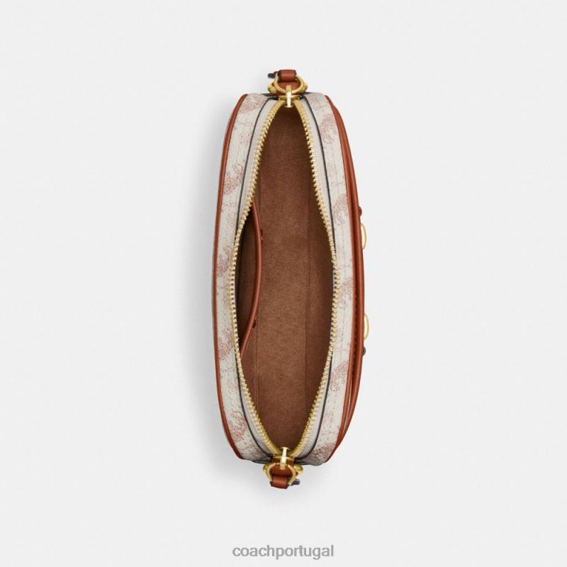 Coach mulheres bolsa tiracolo avery com estampa de cavalo e carruagem b4/giz âmbar polido 6B20P213