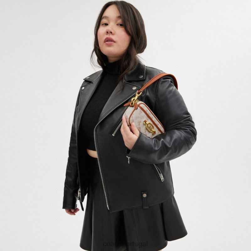 Coach mulheres bolsa tiracolo avery com estampa de cavalo e carruagem b4/giz âmbar polido 6B20P213