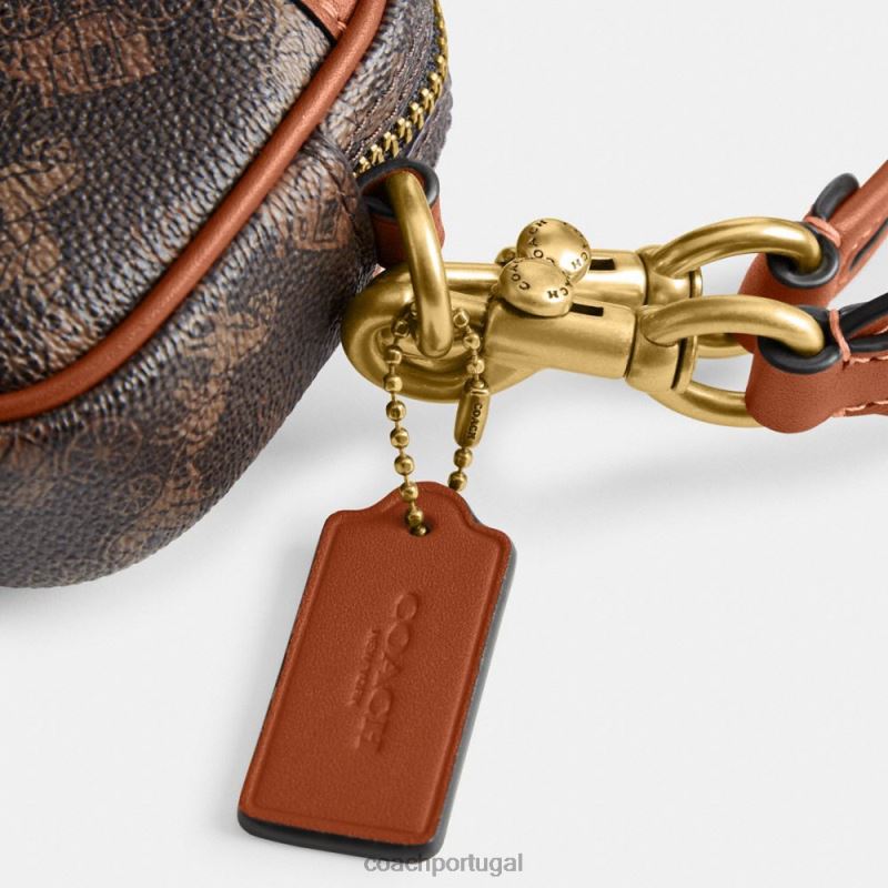 Coach mulheres bolsa tiracolo avery com estampa de cavalo e carruagem b4/trufa âmbar polido 6B20P216