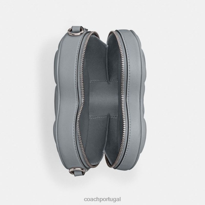 Coach mulheres crossbody coração com quilting lh/cinza azul 6B20P206