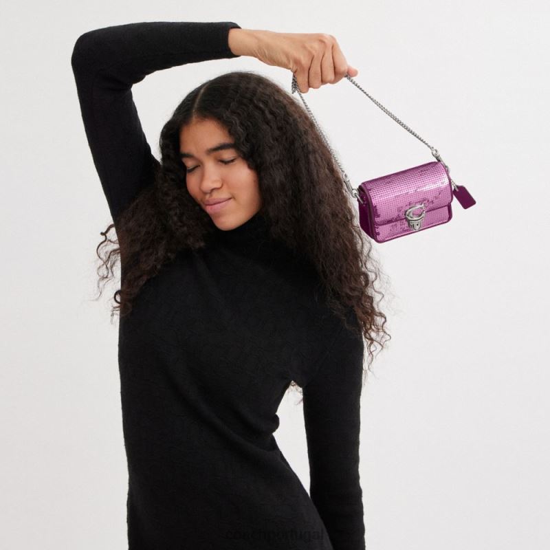 Coach mulheres estúdio 12 com lantejoulas lh/magenta escuro 6B20P225