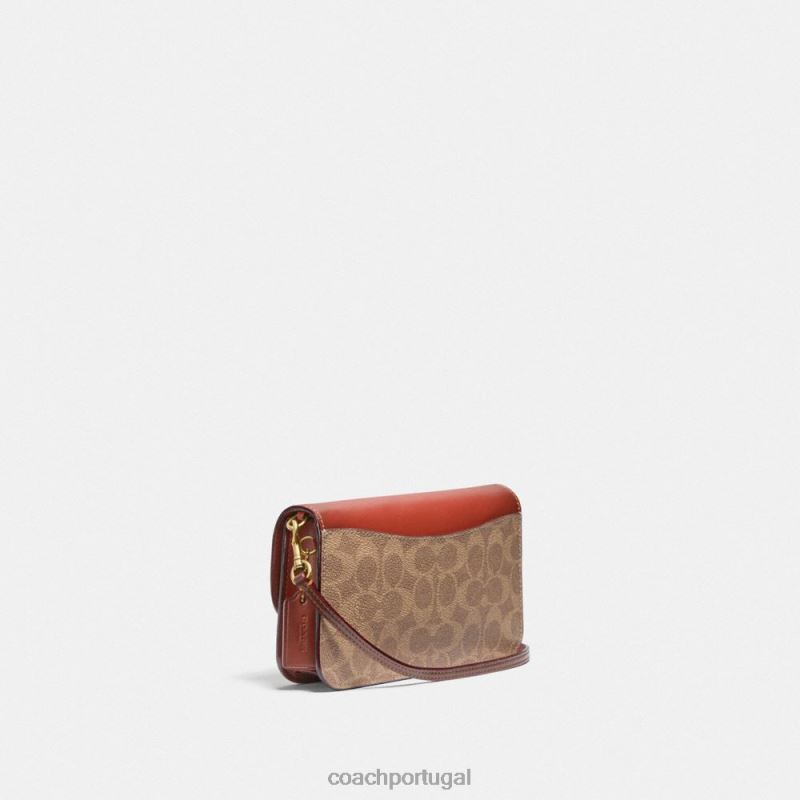 Coach mulheres hayden crossbody em lona exclusiva b4/ferrugem bronzeada 6B20P219