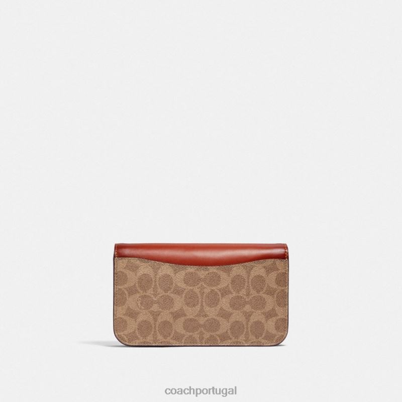 Coach mulheres hayden crossbody em lona exclusiva b4/ferrugem bronzeada 6B20P219