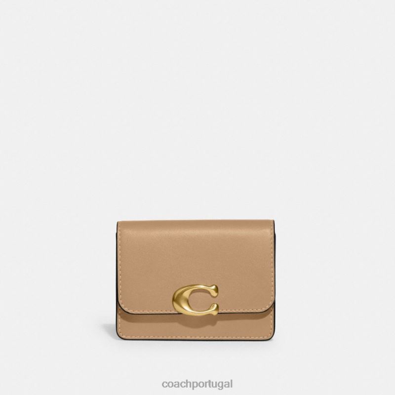 Coach mulheres caso de cartão de bandido b4/bronzeado 6B20P370