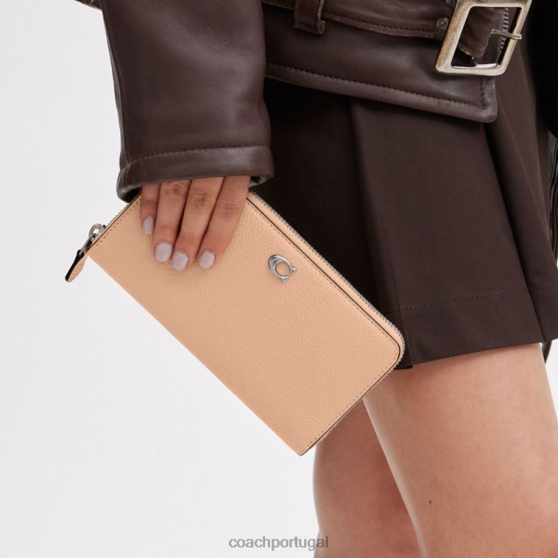 Coach mulheres carteira zip acordeão lh/buff 6B20P319