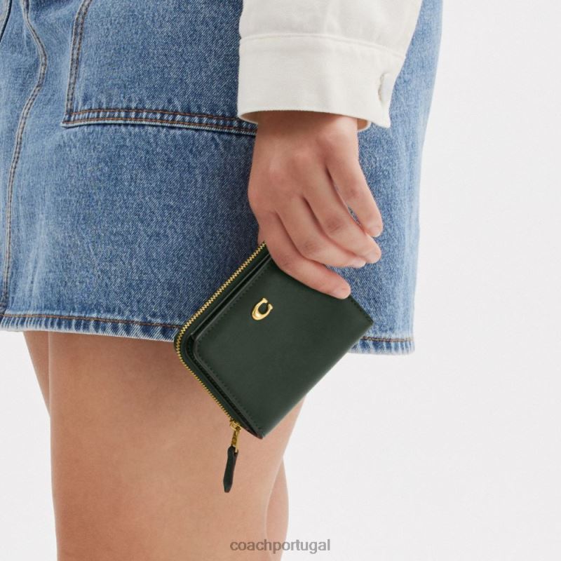Coach mulheres carteira dobrável b4/amazon verde 6B20P358
