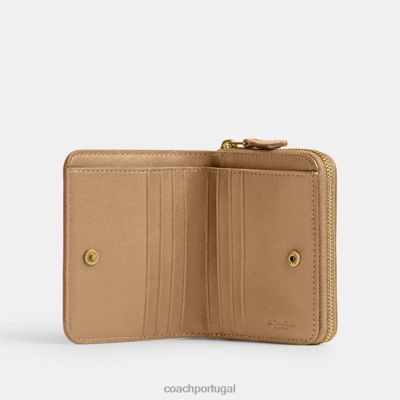 Coach mulheres carteira dobrável b4/bronzeado 6B20P347