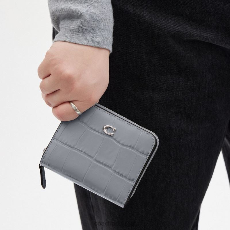 Coach mulheres carteira dobrável lh/cinza azul 6B20P343