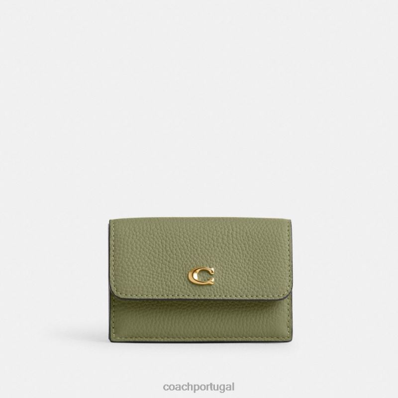 Coach mulheres carteira mini trifold essencial b4/musgo 6B20P342