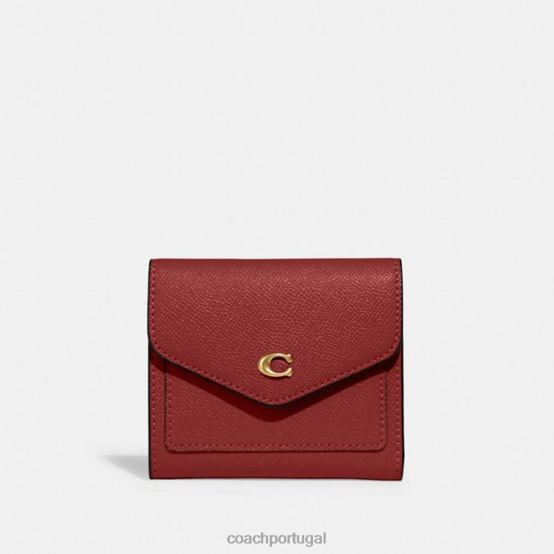 Coach mulheres carteira pequena wyn b4/esmalte vermelho 6B20P356
