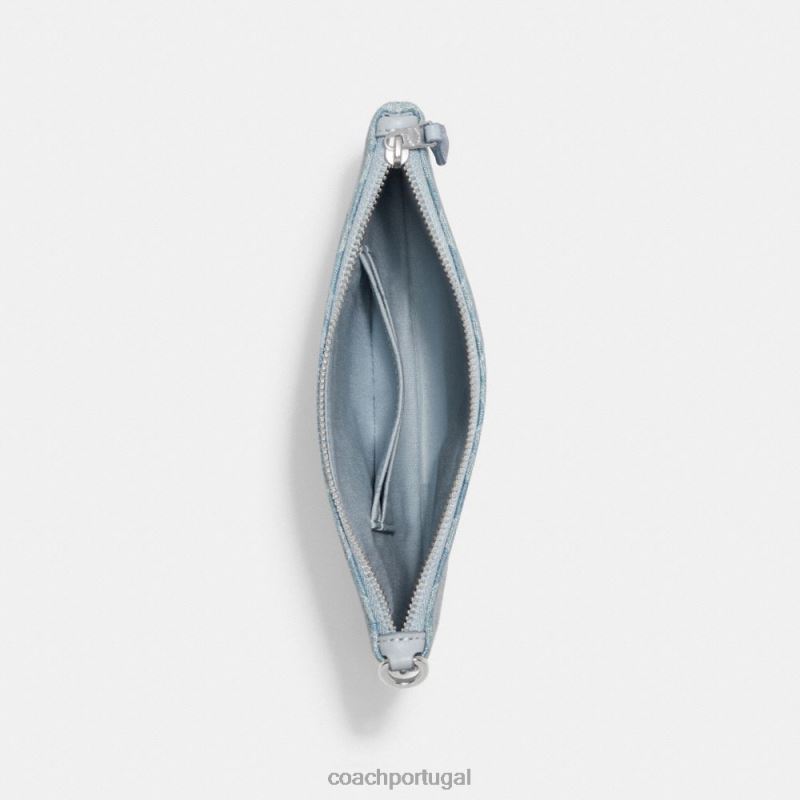 Coach mulheres pulseira pequena em jeans exclusivo lh/azul claro 6B20P364