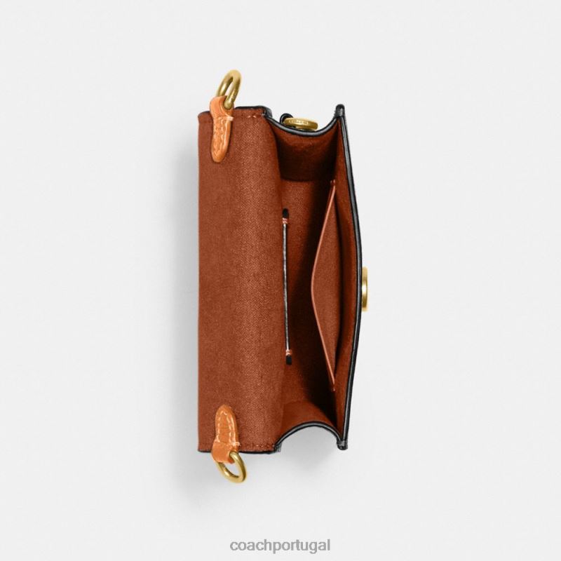 Coach mulheres telefone crossbody b4/laranja desbotado 6B20P387