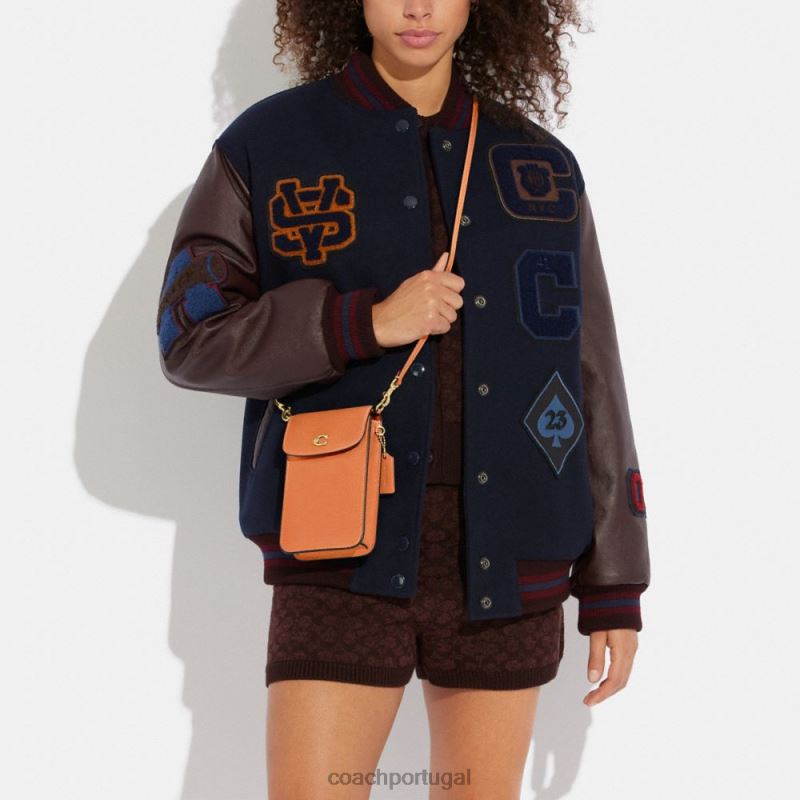 Coach mulheres telefone crossbody b4/laranja desbotado 6B20P387