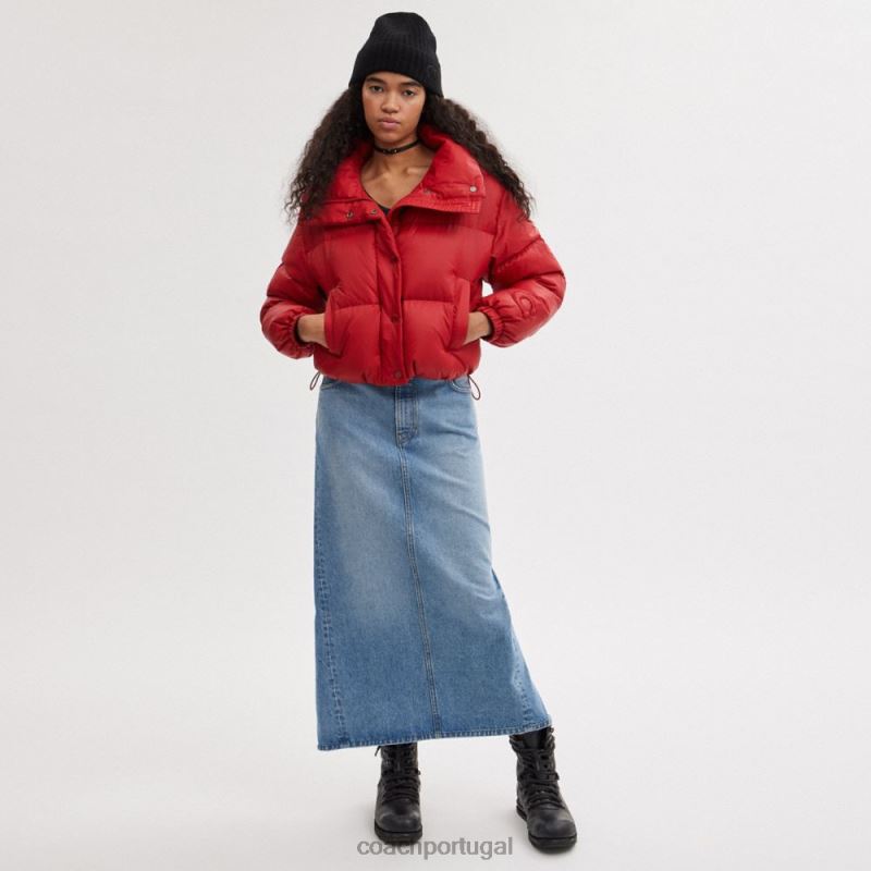 Coach mulheres baiacu cortado vermelho. 6B20P444