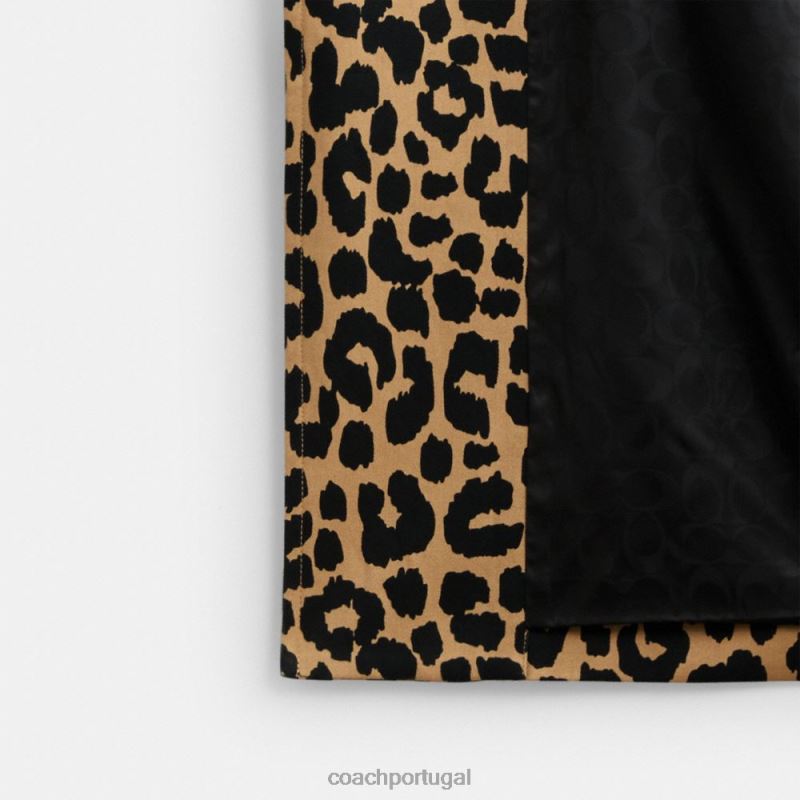 Coach mulheres casaco oversized leopardo leopardo 6B20P437