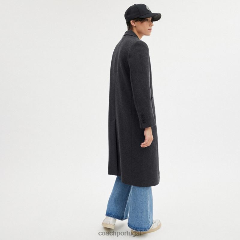 Coach mulheres casaco sob medida cinza 6B20P433