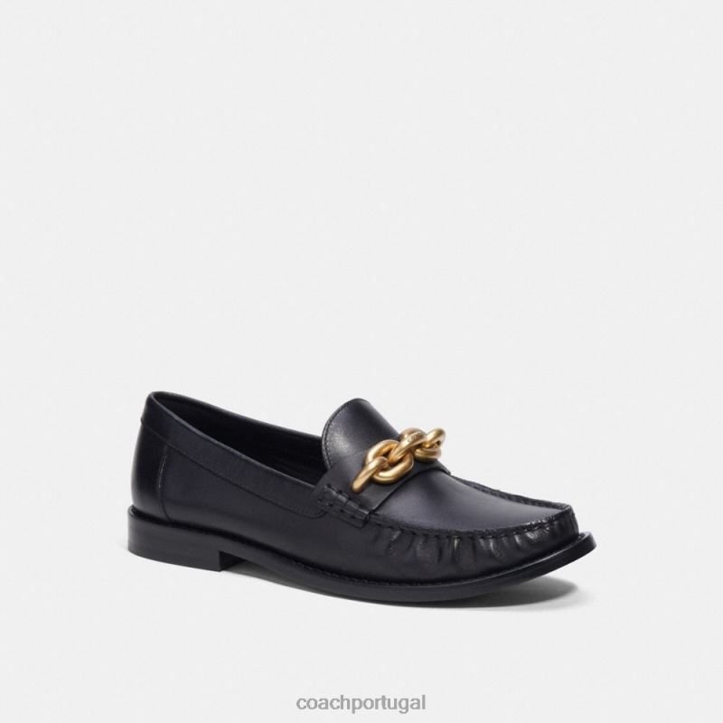 Coach mulheres Jess Loafer ouro Preto 6B20P398