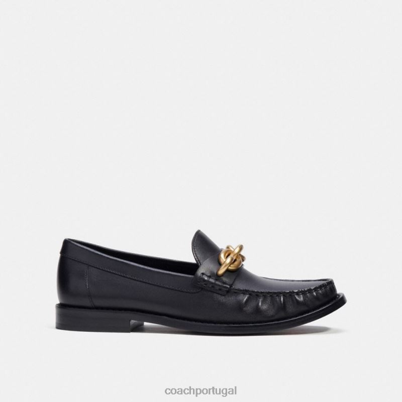Coach mulheres Jess Loafer ouro Preto 6B20P398