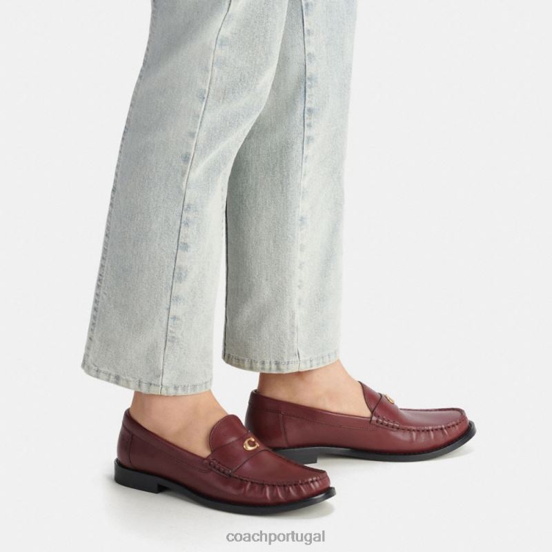 Coach mulheres jolene mocassim vinho 6B20P395