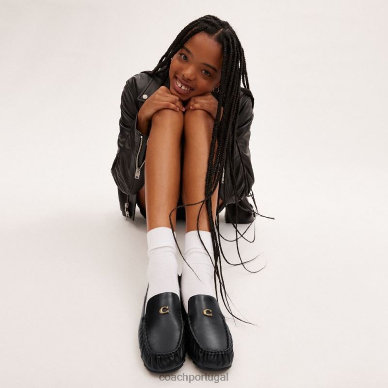 Coach mulheres ronnie mocassim preto 6B20P390