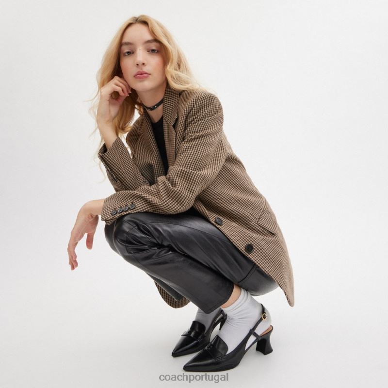 Coach mulheres slingback híbrido Nikola preto 6B20P417