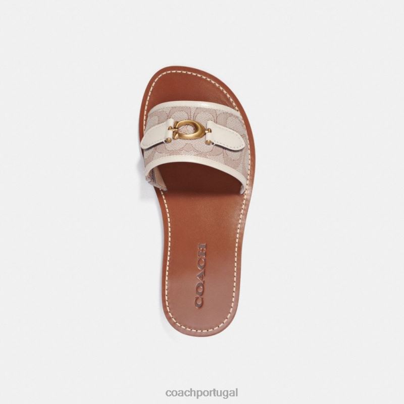 Coach mulheres sandália ina em jacquard exclusivo pedra/giz 6B20P422