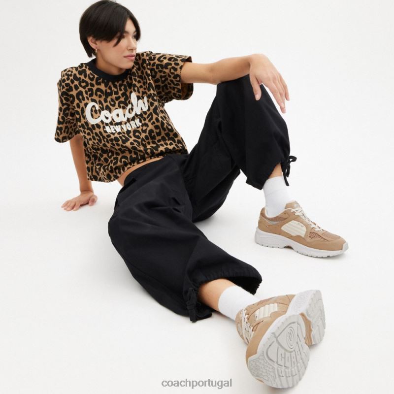 Coach mulheres tênis c301 cinza 6B20P401